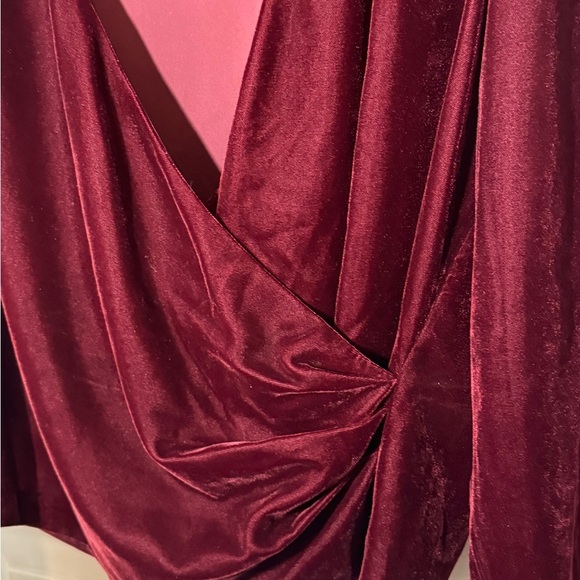 Lauren Ralph Lauren Velvet Surplice Blouse - Picture 8 of 15